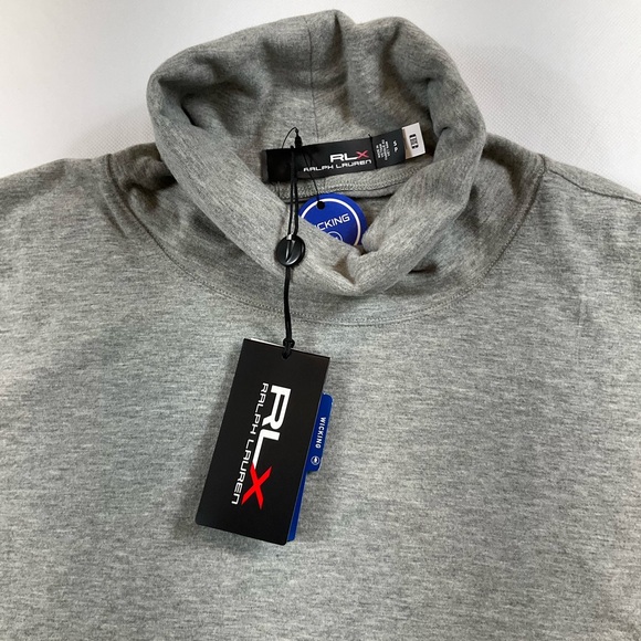 RLX Ralph Lauren Women's Performance Cotton Blend Turtleneck Heather Grey Small - Picture 4 of 10